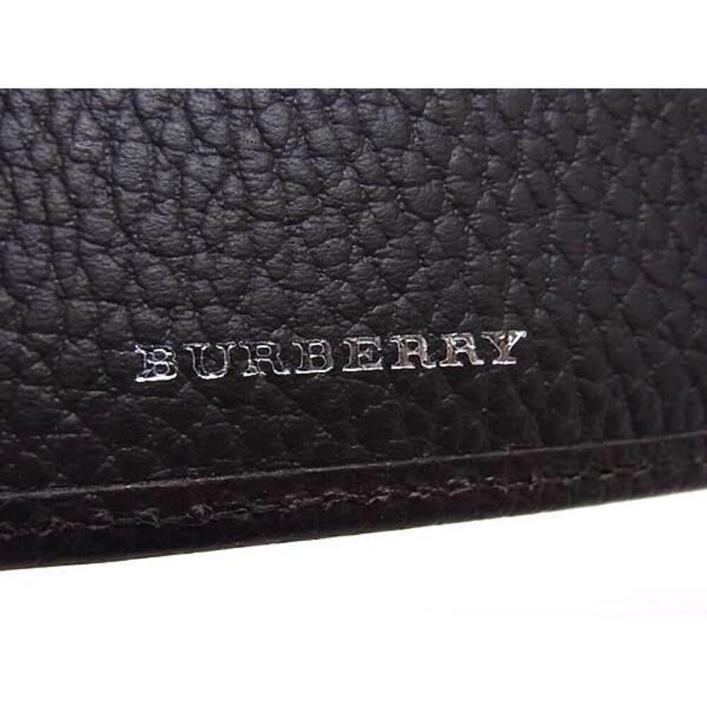 BURBERRY Leather Bi fold Wallet Billfold Wallet Brown - Picture 7 of 7